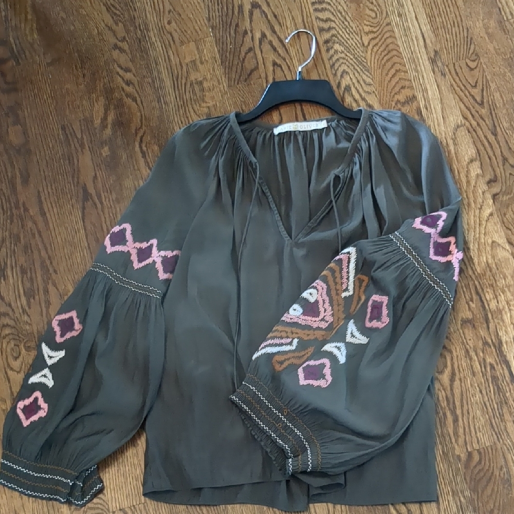 Marie Oliver Embroidered Shirt